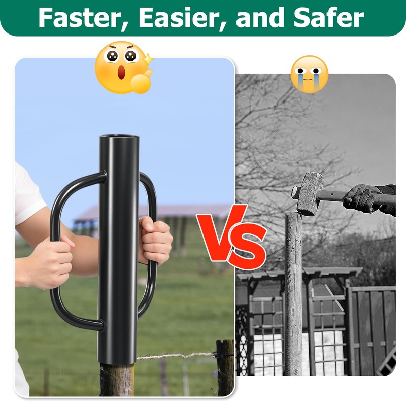 COCONUT T Post Driver, 12 LBS Fence Post Driver with