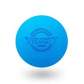 Velocity Massage Lacrosse Ball for Muscle Knots, Myofascial Release, Yoga & Trigger Point Therapy - Firm Rubber Scientifically Designed for Durability and Reliability - Light Blue, 1 Ball