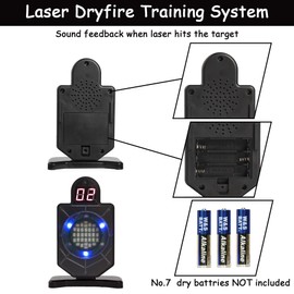 GLKTRS Portable Laser Trainer Target Dry Fire Laser Training System, Safe Indoor Dry Fire Gun Training System Counting Laser Training Targets Compatible Most of Laser Cartridges (1 Pack)