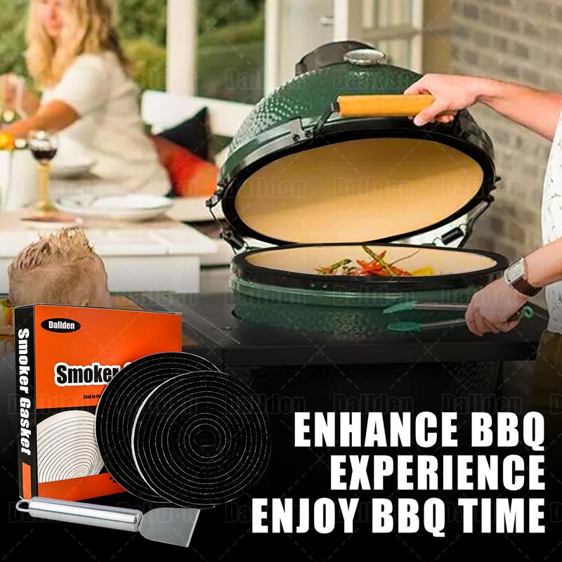 2-Pack (8ft & 10ft) High Temp Grill Gasket for Big