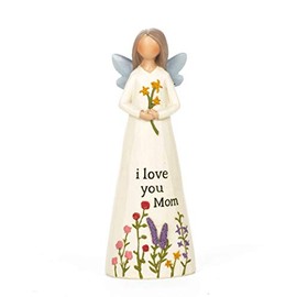 Blossom Bucket 211-12879 I Love You Mom Angel Figurine, 5-inch Height