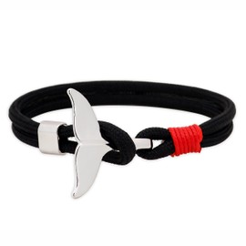 HAQUIL Vintage Ocean Jewelry Mermaid Whale Tail Bracelet Jewelry Gift for Women (Black)