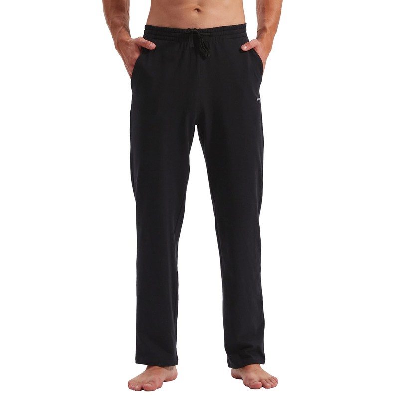 Willit Men's Cotton Yoga Sweatpants Exercise Pants Open Bottom Athletic