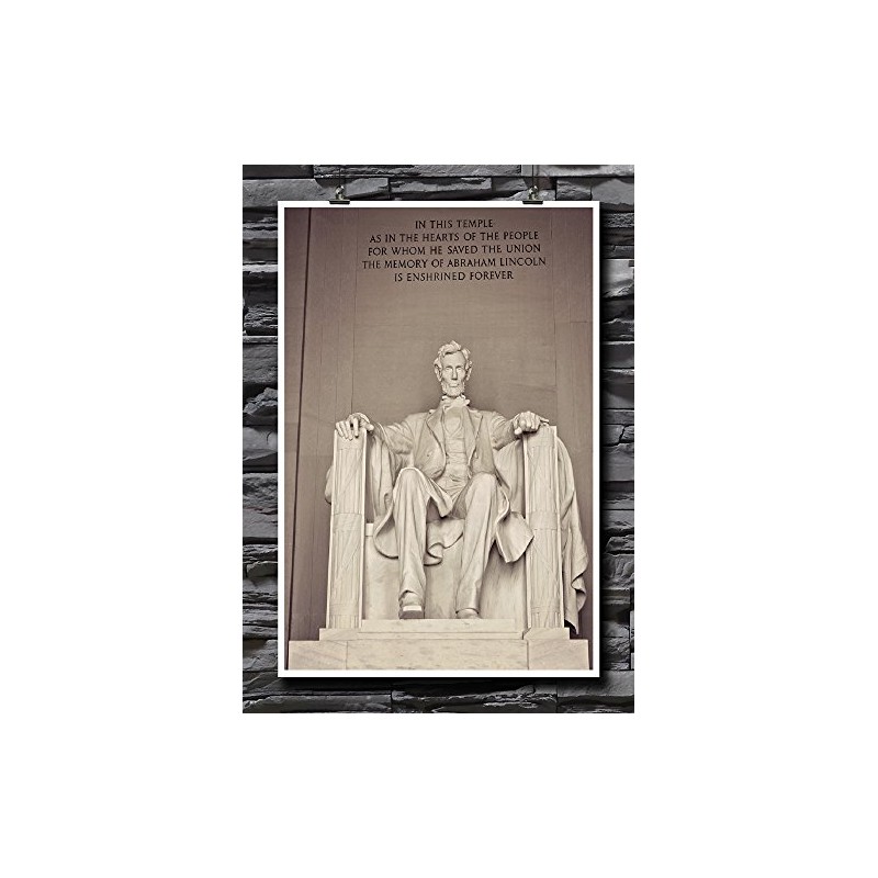 MR. CI JSC251 Lincoln Memorial Poster | 18-Inches by 12-Inches