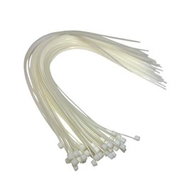 On1shelf Standard Cable Ties - 920mm x 4.8mm Cable Ties - White Very Long Cable Ties - 36" Nylon Zip Ties 10-Pack - Strong Cable Ties
