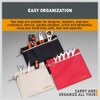 HORUSDY 5-Pack Multi-Purpose Zipper Bags, Water-proof Zippered Tool Pouch, Organization