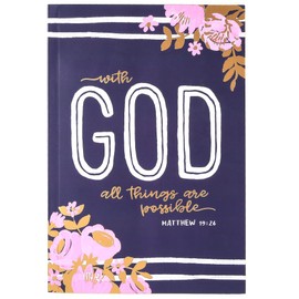 Matthew 19:26 With God Paperback Journal, 8 x 5.5 Inches