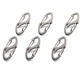 Mizeer Stainless Steels Zipper Clip Theft Deterrent - Anti Theft Zipper Clips Keep The Zipper Closed - Zipper Locks for Backpacks 6PCS Silver