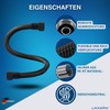 LAXARA DVGW Premium Coloured Flex Hose Black and White 3/8