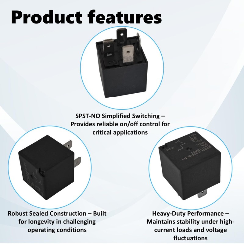 896H-1AH-S-R1-12VDC Sealed Relay - SPST (NO), 50Amps, 14VDC Coil, High-Performance