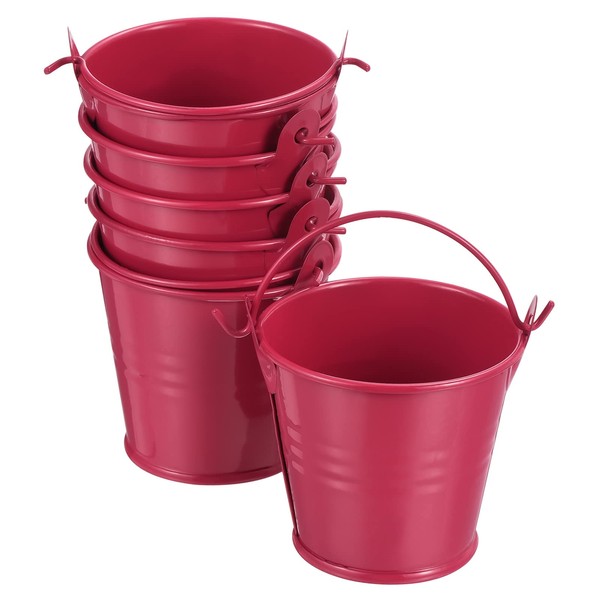 PATIKIL 2 x 2 inch small metal bucket, pack of