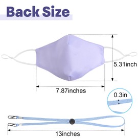 Hahafelt 24pcs Face Mask and Lanyard Set 12pcs Adult Cotton Washable Adjustable Masks, 12pcs Adjustable Lanyards, Suitable for Men and Women