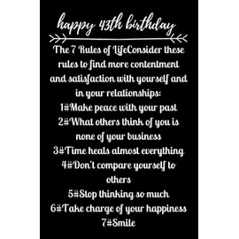 happy43th birthday The 7 Rules of Life