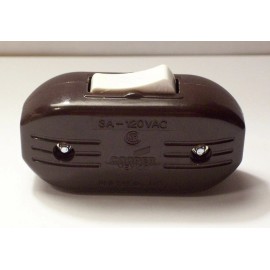 COOPER BROWN HEAVY DUTY ON - OFF CORD SWITCH FOR RAYON LAMP CORD NEW 48405JB