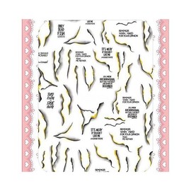 Gold Black Stars Stripes Line Wave Splash Spots Nail Decal Sticker 630 Nail Wraps Art Stickers Manicure Supplies for Women for Home Nails Full Long Lasting Easy Apply and Remove