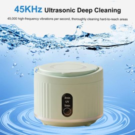 Dental Ultrasonic Retainer Cleaner Machine,45khz Ultrasonic Denture Cleaning Pod,Suitable for Braces,Night Guard,Jewelry