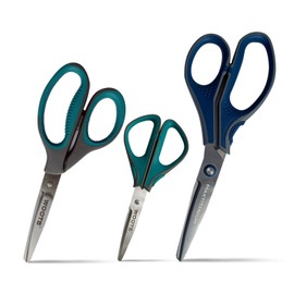 Woots Scissors Combo Pack - MaxTitanium 8", 7" Exact Cut, 6" Exact Cut Scissors - Essential Set for Shipping, Office, School, Crafts - Pack of 3 (48924-WTS)