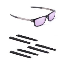 Handwith 3 Pairs Soft Silicone Sunglass Ear Socks for Oakley Currency OX8026/Twin Shock OX3095, Anti-Slip Comfort Fit Glasses Arm Grips Spare Parts Replacement Kit Black