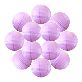 12 x 30cm Purple Paper Lanterns - Hanging Paper Ball 30cm (12") Type Japanese Lantern for Wedding Decoration - Pack of 12 - Le Must de la Range de Lanterns Paper - Instructions in