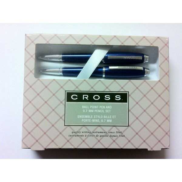 Cross Dubai Ball Point Pen and Pencil Set - Blue