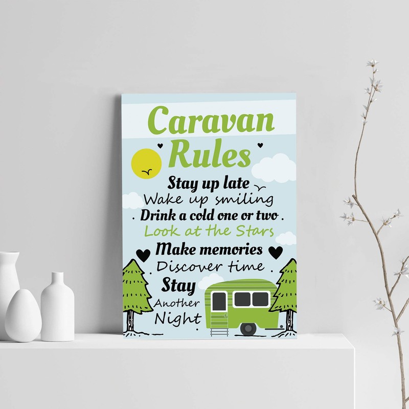RED OCEAN Caravan Rules Print Caravan Accessories Caravan Gift Home