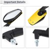 RATCHROLL 1 Set Universal Motorcycle Rear View Mirrors Adjustable Bar