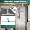 Heyalan Shower Faucet Set Square Stainless Steel Bathroom Rainfall Shower