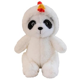 Stuffed Panda Animal in White Chick Costume Adorable Plushies Panda Wearing Chick Outfit Panda Plush Toys Great Gift for Kids Stuffed Animals Panda 12 Inch
