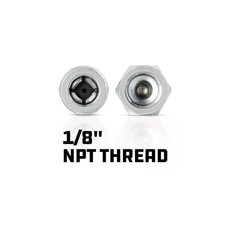 Heavy Duty 1/8 In. Npt Grease Gun Coupler Flat Nozzles