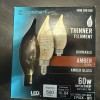 Ecosmart Dimmable LED Candelabra Bulb 60W Amber B11 Thinner Filament