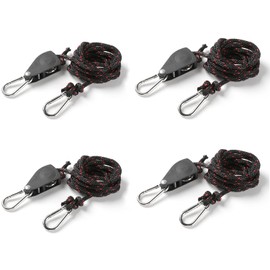 Lagurus Rope Camping Tent Rope, Tarp Rope, Rope Ratchet, Paracord, Freely Adjustable, Camping Equipment, Tarp Setup, Tent Setup, Time Saving, Rope Tensioner, Set of 4