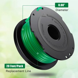 Chuancheng 6 Green Trimmer Spools for Black & Decker GL7033 GL8033 GL9035 Grass Trimmer A6482