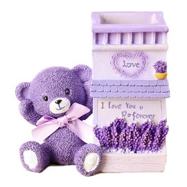 Queen-b Pen Stand, Pen Stand, Bear, Cute, Stylish, Tabletop, Storage Case, Interior Desk, Accessories, Stationery, Pencil, Office Supplies, Present (Purple)