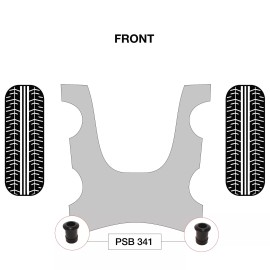 PSBushings 2x Front Sub Frame Bushing Polyurethane Bushing Kit - Fits Nissan Sentra (14-19)