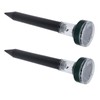 2PCS LED Mouse Expeller Ultrasonic Solar Snake Repeller Ground Insertion