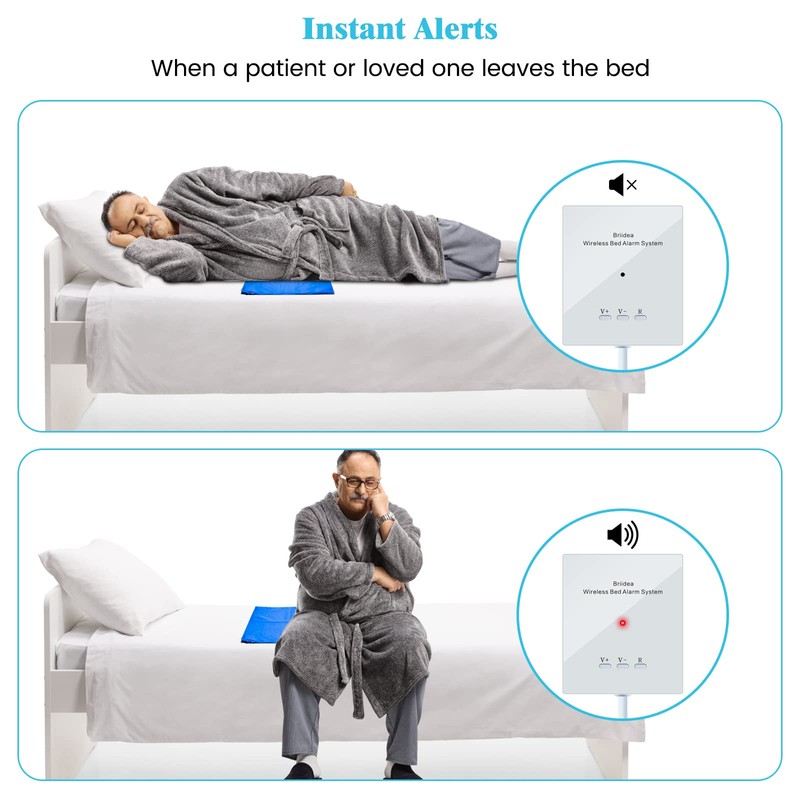briidea Bed Alarms and Fall Prevention for Elderly with 20''