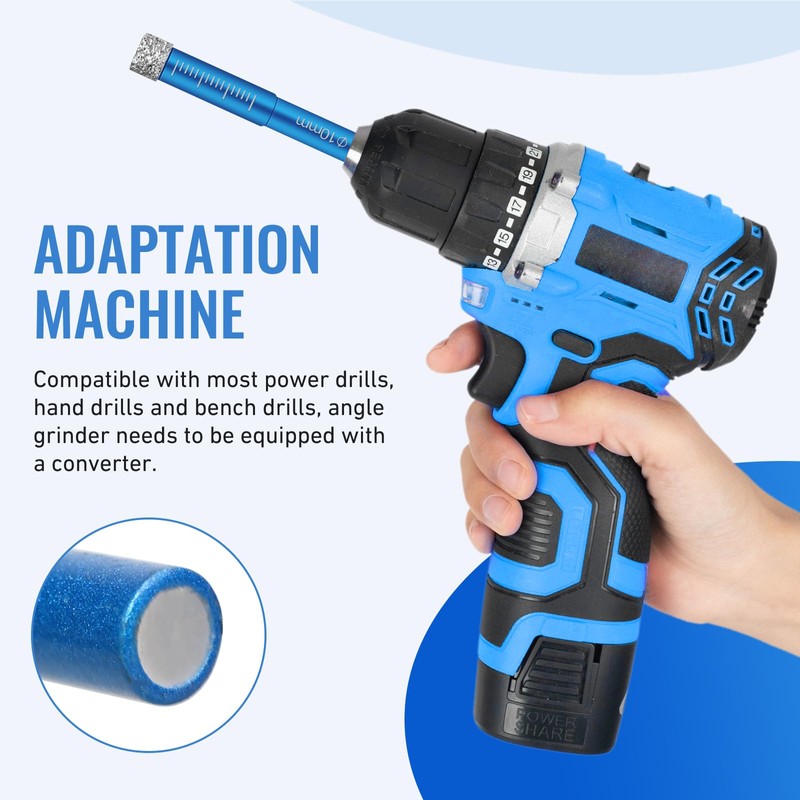 6 PCS Diamond Drill Bits Set for Porcelain, Ceramic, Glass