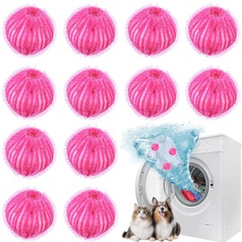 Pack of 12 Pet Hair Remover Washing Machine, Lint Balls Washing Machine, Practical Accessories for Laundry Care for Removes Pet Hair, Dog Hair Washing Machine, Cat Hair Remover Washing Machine