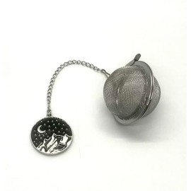 The Traveling Tetera Infusor de té para té de hojas sueltas, lindo malla reutilizable de acero inoxidable, accesorio de soporte de bolas, difusores individuales coladores de cerveza difusores infusor