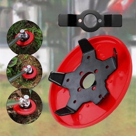 Lawn Mower Weeder Plate Cutter, Grass Trimmer Attachment with 2 Types Cutting Blades, Universal Weed Tool Replacement Parts, Weed Remover Device Accessories for Paddy Field Dry Land Paddy Field