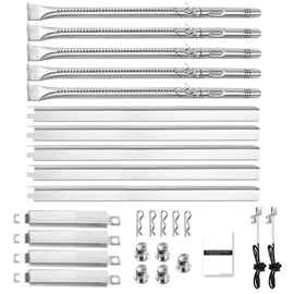 Grill Replacement Parts for Charbroil Performance 5 Burner 463448021 463450022 463451022, 4 Burner 463365021 463352521 463366022, G325-0002-W1 G327-2100-W1, 15.5“ Heat Plate, 15.3” Burner, Igniter