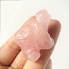 Manekieko Natural Rose Quartz Turtle Ncrystals and Healing Stones, 35