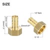sourcing map 4 Pcs Brass Hose Barb Fitting, 1/2" Barb