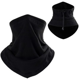 EasyULT Multifunctional tube scarf, unisex, warm, winter, wind-resistant neck warmer, fleece lined neck warmer, scarf for men and women, for outdoor cycling, skiing, motorcycling, running