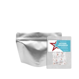 PackFreshUSA (50 Pack) 7.5 Mil Full-Portion MRE Mylar Pouch Bag + 200cc Oxygen Absorbers