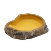 Reptile Worm Water Bowl, Medium Size Resin Rock Dish Plate,