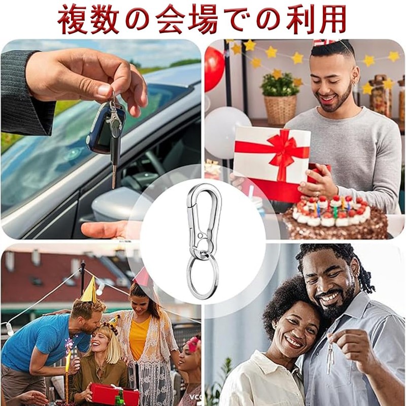 LeTradeJP Titanium Alloy Small Key Chain Key Ring Rust Proof