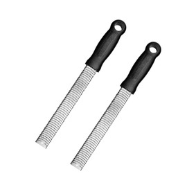 Microplane Classic Twin Pack - 12" Black Zester Grater with Surgical-Grade Stainless Steel Blade