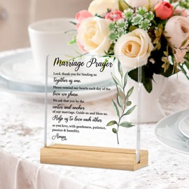 Wedding Gifts for Couples 2025, Bridal Shower Gifts for Bride to Be, Marriage Prayer Plaque, Married Couples Anniversary, Marriage Blessing Gifts, Bride, Groom - Mr & Mrs