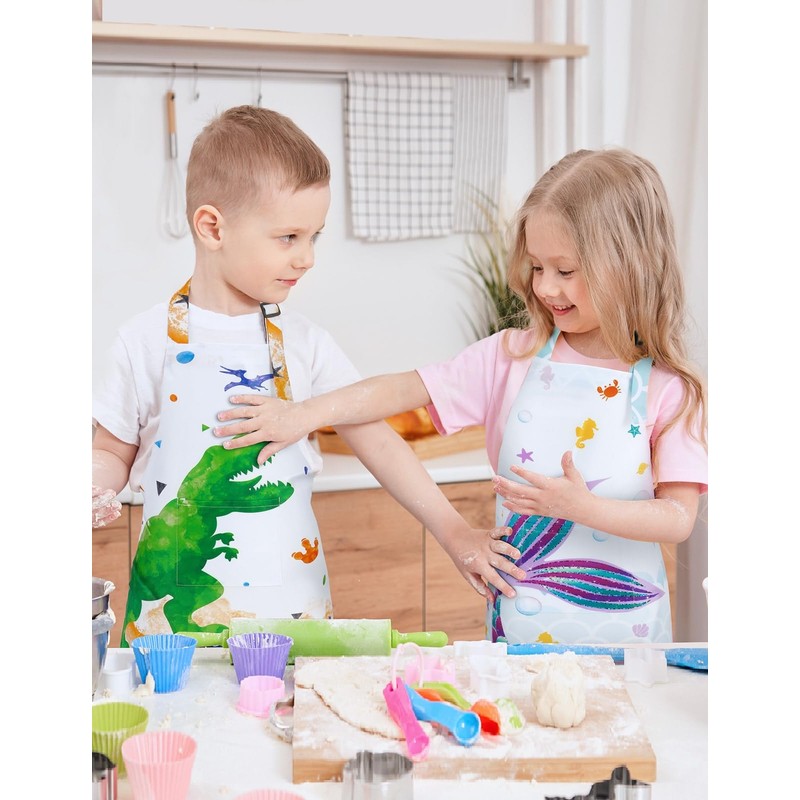 WERNNSAI Apron and Chef's Hat Set, mermaid